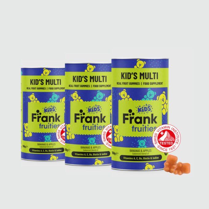 Frank Fruities komplekt Kolm Karu naturaalsed jamavabad vitamiinid puuviljadest lastele